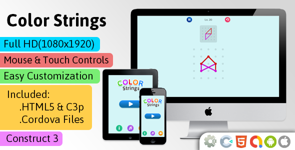 Download Color String – HTML5 Game (Construct 3 | C3p) – Puzzle Game str8face Nulled 