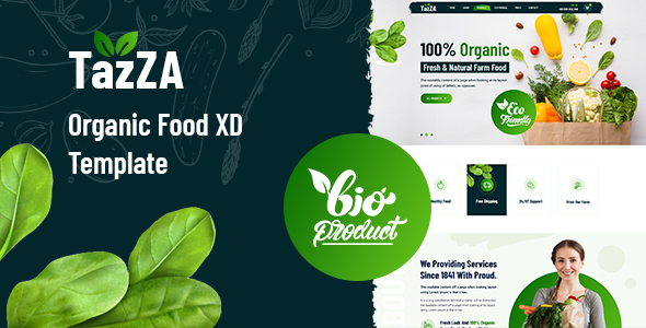 Download TazZA – Organic Food XD Template Nulled 