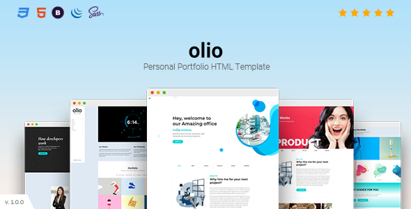 Nulled olio – Personal Portfolio HTML5 Template free download