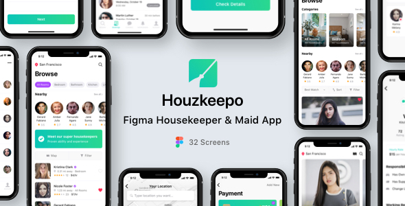 Download Houzkeepo – Figma Housekeeper & Maid App Nulled 