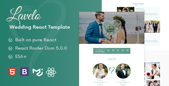 Download Lavelo – React Wedding Template Nulled 