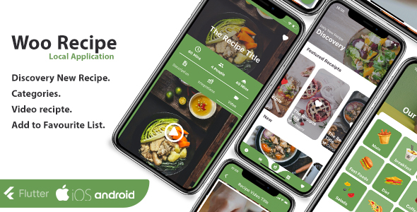 Download Recipe Flutter Application – ios and android Nulled 