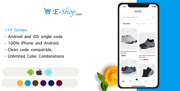 Download E-Shop – React Native UI E-commerce Template Nulled 
