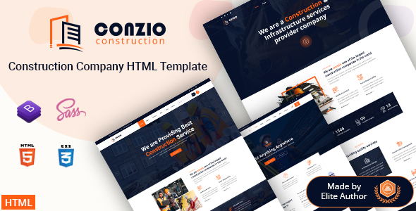 Download Conzio – Construction Company HTML Template Nulled 