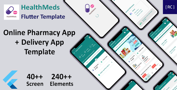 Download Online Medicine Ordering App Template Flutter | Online Pharmacy App Template Flutter Nulled 