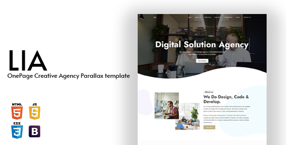 Download Lia – OnePage Creative Agency Parallax Template Nulled 