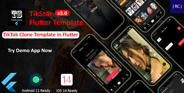 Download TikTok Clone App Template in Flutter – Short Video Creating App Template in Flutter Nulled 