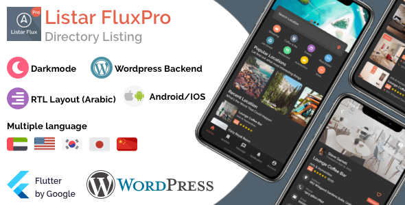 Download Listar FluxPro – mobile directory listing app for Flutter & WordPress Nulled 