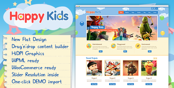 Download Happy Kids – Children WordPress Theme Nulled 