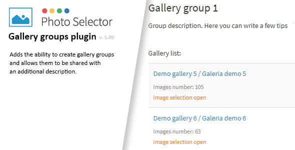 Download Gallery groups plugin for Photo Selector Nulled 