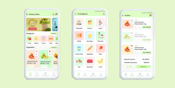 Download Grocery local Store Mobile Flutter App UI Kit Nulled 