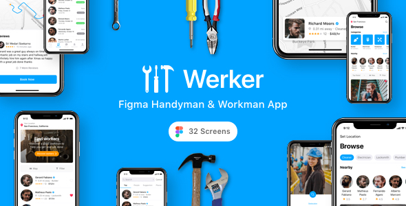 Download Werker – Figma Handyman & Workman App Nulled 