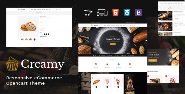 Download Creamy – Bakery OpenCart Theme Nulled 