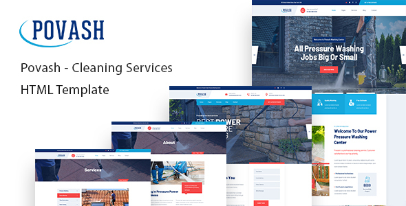 Nulled Povash | Power Wash Cleaning Services HTML Template free download