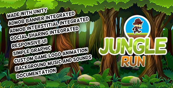 Download Jungle Run – Android Game with AdMob Nulled 