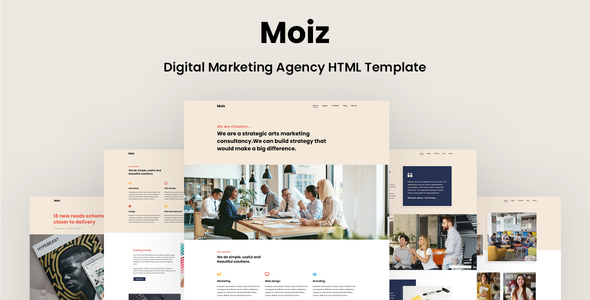 Nulled Moiz – Digital Marketing Agency HTML Template free download