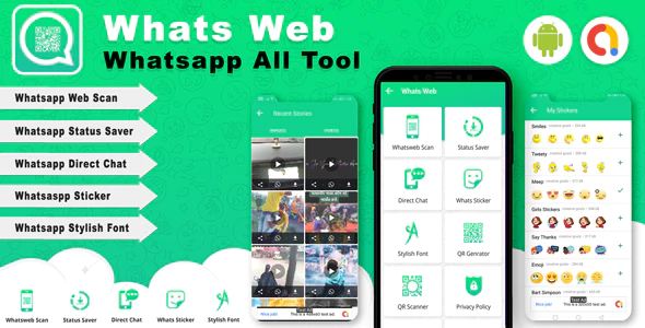 Download Android Whats Web – Whatsapp all tools App (Version -2) Nulled 