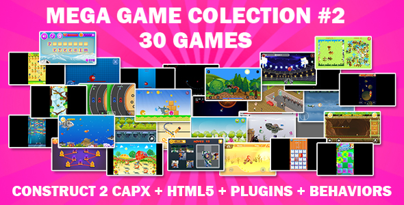 Download Games Mega Collection (CAPX and HTML5) 30 Games Nulled 