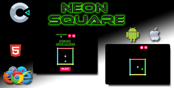 Download Neon Square – HTML5 Mobile Game Nulled 