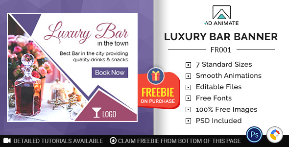 Download Food & Restaurant | Luxury Bar Banner (FR001) Nulled 