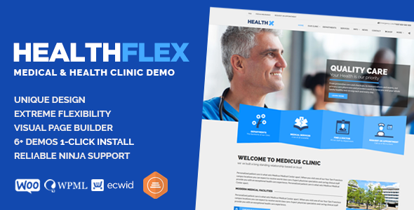 Download HEALTHFLEX – Doctor Medical Clinic & Health WordPress Theme Nulled 