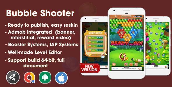 Download Bubble Shooter – Unity Template Project (Android + iOS + AdMob) Nulled 