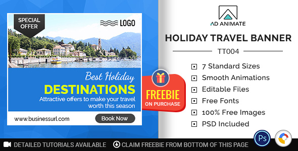 Download Tour & Travel | Holiday Travel Banner (TT004) Nulled 