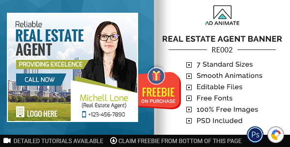 Download Real Estate | Reliable Agent Banner (RE002) Nulled 