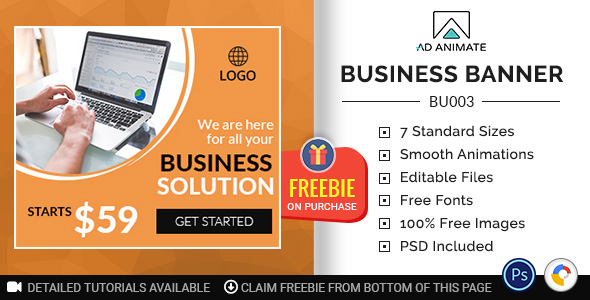 Download Business Banner – HTML5 Ad Template (BU003) Nulled 