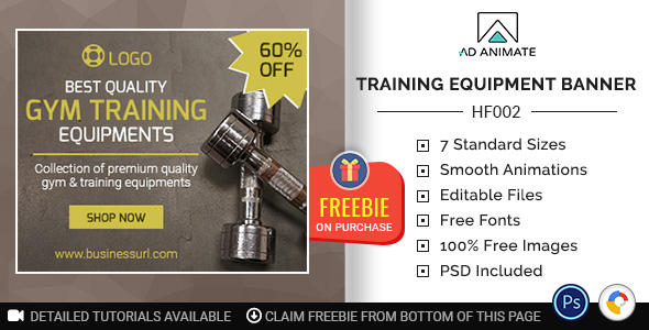 Download Health & Fitness | Gym Training Equipment Banner (HF002) Nulled 