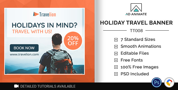 Download Tour & Travel | Holiday Travel Banner (TT008) Nulled 