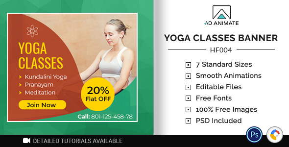 Download Health & Fitness | Yoga Classes Banner (HF004) Nulled 