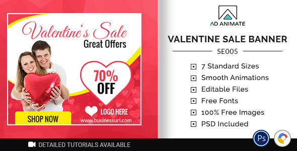 Download Shopping & E-commerce | Valentine Sale Banner (SE005) Nulled 