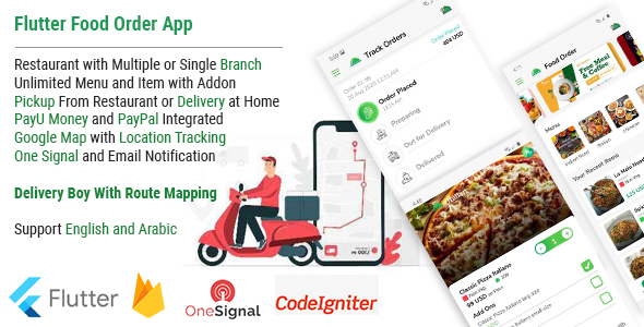 Download Single Restaurant Food Order Flutter full product Android & IOS + Delivery boy Native Android app Nulled 