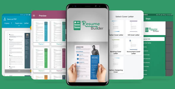 Download Resume / CV and Cover Letter Builder app with Admob ads Nulled 