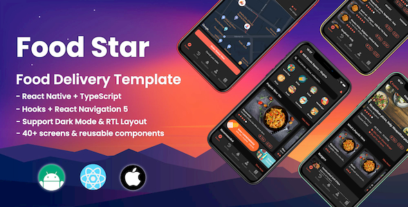 Download Food Star – React Native Food Delivery Template Nulled 