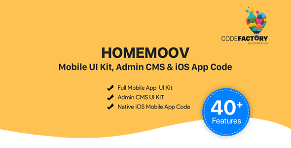 Download HOMEMOOV – Mobile UI Kit, Admin CMS & iOS App Code Nulled 