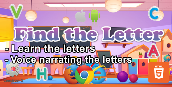 Download Find The Letter – Educational Game – HTML5 (.Capx) Nulled 