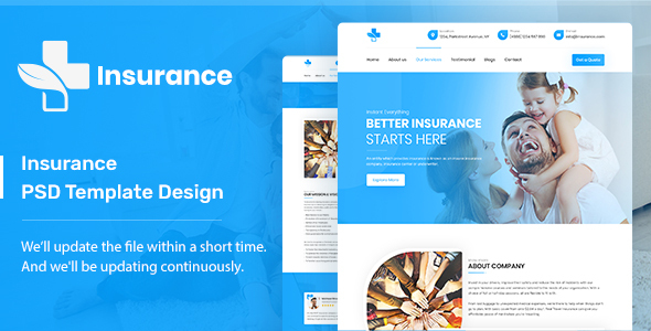 Download Insurance – PSD Template Nulled 