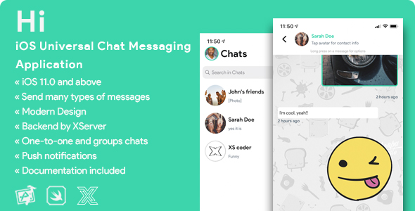 Nulled HI | iOS Private Chat Messaging Application [XServer] free download