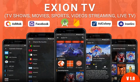Download Exion TV – Watch Live TV with Movies (Live Streaming, IPTV, Shows, Series) Nulled 