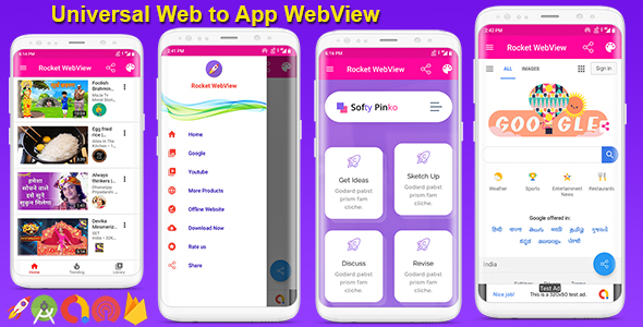 Nulled Android Native WebView App Full Template free download