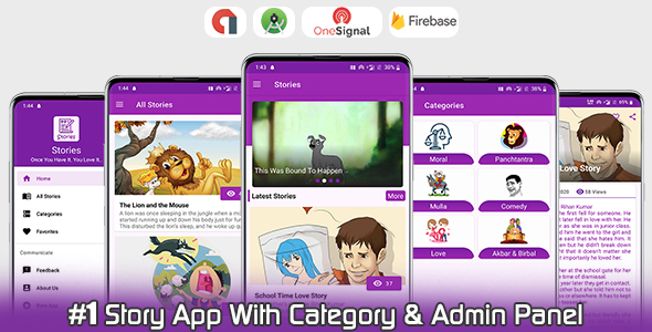 Download Online Stories App With Category – Admin Panel – Admob Nulled 