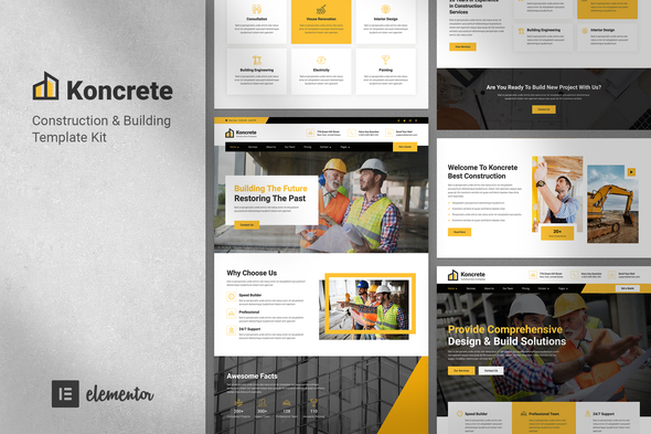 Download Koncrete – Construction & Building Template Kit Nulled 