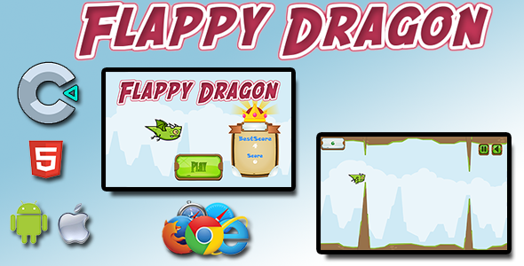 Download Flappy Dragon – HTML5 Mobile Game Nulled 