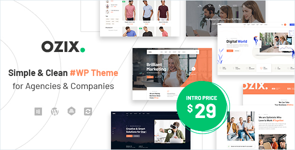 Nulled Ozix – Agencies and Companies WordPress Theme free download