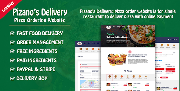 Download Pizano’s Delivery: Unlimited pizza order website Nulled 