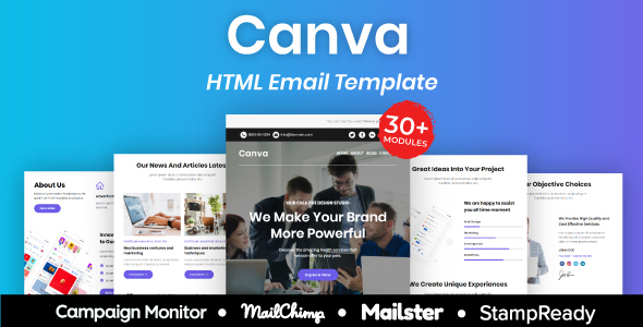 Download Canva – Multipurpose Responsive Email Template 30+ Modules Mailchimp Nulled 