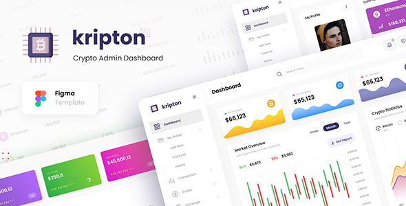 Download Kripton Admin – Cryptocurrency Dashboard UI Design Template Figma Nulled 