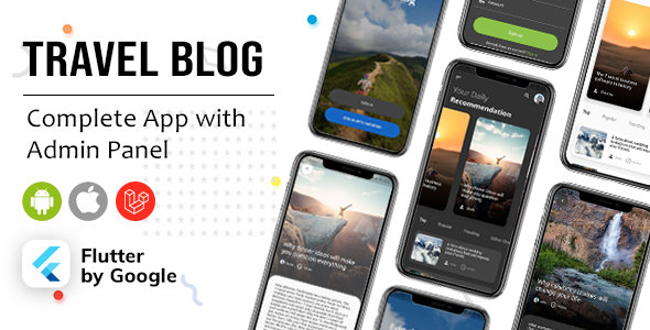 Download Flutter Blog App with Admin Panel – Travel, News, Branding Nulled 